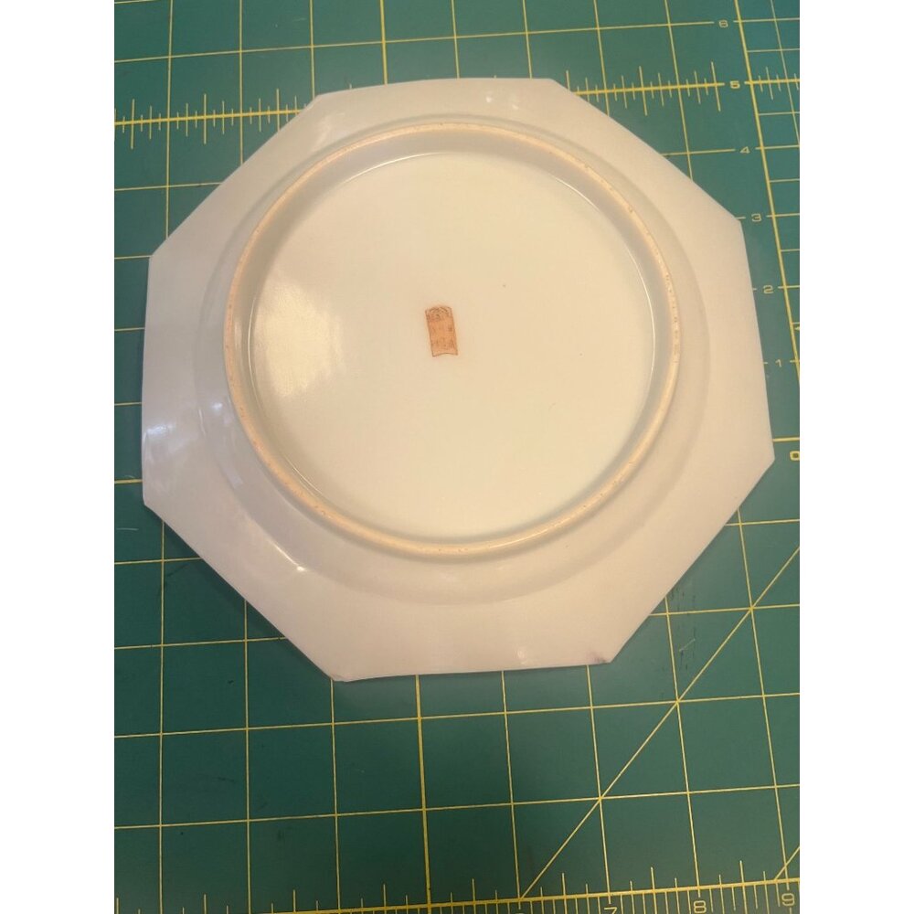 Antique Japanese Satsuma Porcelain Decorative Plate With Scenic Landscape hex - Picture 2 of 6